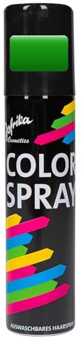 100ml Haarspray Color-Spray bunte Haarfarbe Karneval Fasching auswaschbar Farbspray-dose (Grün)