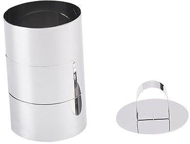 MILISTEN 1 Satz 4St käseformen obstschneider pfannkuchenform cake tins Fruchtschneider Mousse Teig Kochringe Cutter Backform in 3 Größen Rostfreier Stahl Abdeckung schieben