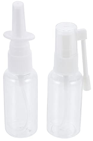 Nasenspülflasche 2 Stück 30ml aus PET Kunststoff für Unterwegs | Glatte Oberfläche, Glänzende Farbe, Einfache und Sichere Anwendung, Leicht zu Transportieren, Kompakt