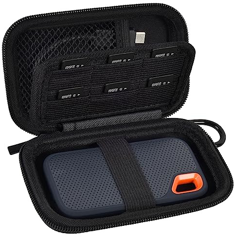 SanDisk - Funda para disco duro SanDisk 1TB 2TB 500GB Extreme Portable SSD, compatible con SanDisk PRO Externa Solid State Drive para SDSSDE61/SDSSDE60/SDSSDE81 (solo caja), color negro