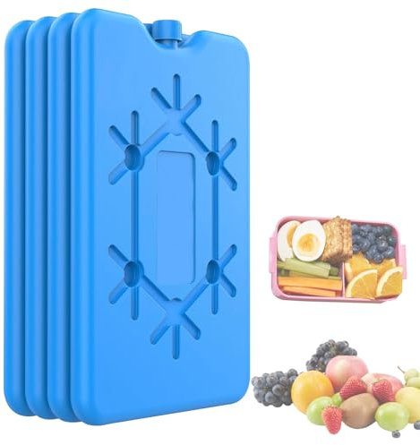 Cisolen 4 Stück Kühlakkus für Kühltasche 200ml Wiederverwendbarer Kühlelement Kühltasche und Kühlbox Hält Lebensmittel Frisch und Getränk Kühlt für Lunch-Boxen Outdoor Picknick Camping