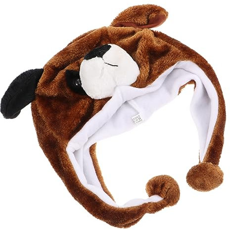 WOONEKY Plüsch Junge Mädchen Mütze Cartoon Hundemütze Kuscheliger Ohrenwärmer Weich Flauschig Junge Mädchen Winterhut Für Auftritt Cosplay Geschenk