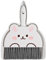 XFLYP Mini Dustpan and Brush Set, Small Cleaning Tools Broom and Dustpan Portable Cleaning Set with Soft Bristles for Office Home Table Desktop Counter Drawer Keyboard Car Cleaning (White)