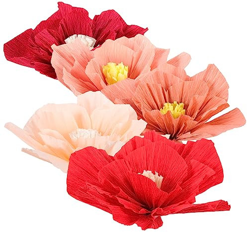 HOODANCOS 5stücke Hängende Papierblumen Wanddeko Diy Handwerk Für Partydekor Geburtstag Hochzeit Feiertage Zuhause Garten Hintergrund Schmuck Ornament