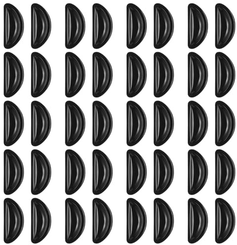 JIEYAO 20 Paare Silikon Brillen Nasenpads,Selbstklebend Anti Rutsch Nasenpads Schwarz Brillen Pad mit Air Bag 3 mm Weiche Brillen Nasengriffe Für Brillen Lesebrillen Sonnenbrillen