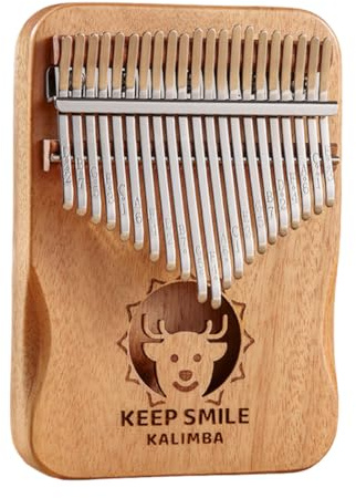 Kalimba Thumb Piano 21 Keys/17Keys Finger Piano Portable Musical Instrument for Beginners, Music Gifts for Music Lovers (Deer, Large)