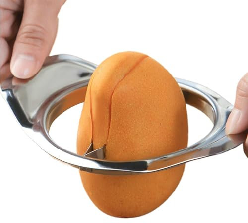 FmtwPhn Mangoschneider, Mangokernentferner,Edelstahl-Mango-Depitter-Trennschneider - Kreative ergonomische Küchengeräte für Obst- und Mangoliebhaber