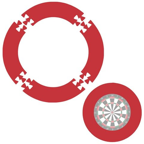Dartscheibe Surround, Dartscheibe Schutzring, Dartboard Schutzring Dart Wandschutz Dartboard Surround Dartscheibe Surround Schutzring für 45 cm Dartscheibe, Stabiler Wandschutz, Eva, ø 72 cm (Rot)