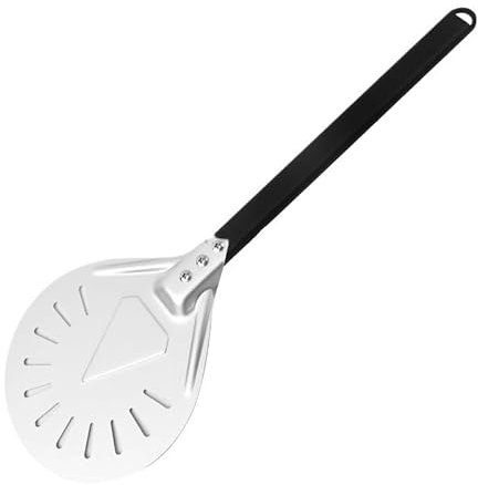 YUCHUANGYE Pelle Pizza Pelle à Pizza Ronde en Aluminium de 18 cm, Accessoire for Four à Pizza d'extérieur, for la Cuisson du Pain Maison Pelle A Pizza