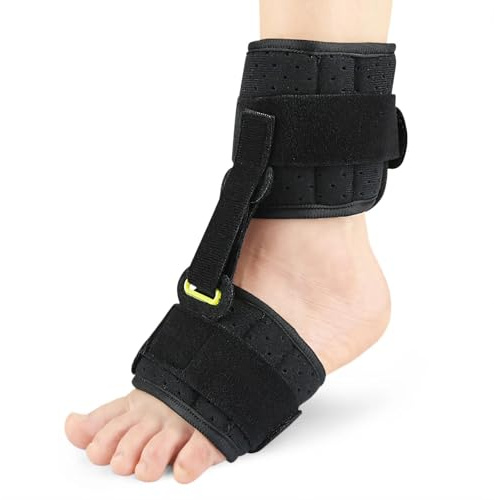 Zhixan Foot Drop Brace Splint, Adjustable AFO Ankle Support for Plantar Fasciitis & Achilles Tendonitis, Relieve Pain & Improve Walking Gait, Day & Night Use for Men & Women
