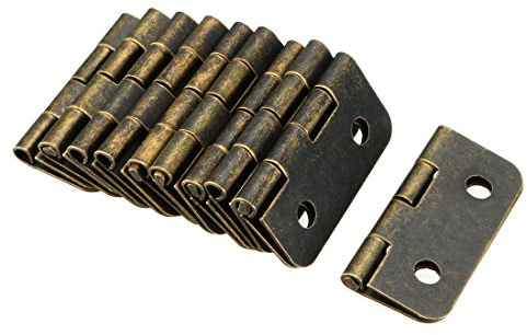 sourcing map 10stk Retro Mini Scharnier mit Schrauben 1,18 Antik Bronze | Retro Scharniere Ersatz