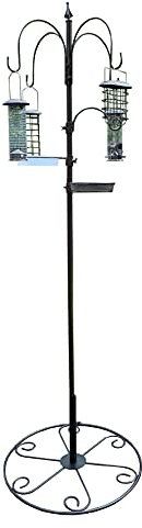 Selections Selections Metal Complete Bird Feeding Station with 4 Feeders plus Patio Stand