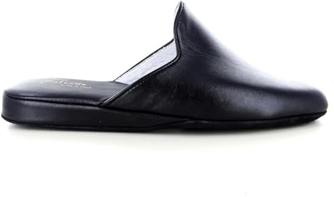 FALCADE 7118 Ciabatta da Camera Uomo Vera Pelle Made in Italy (Nero, Numeric_40)