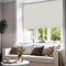 Verdunklungsrollo ohne Bohren Rollos für Fenster B90 x H120 cm (Stoffbreite 85cm) Creme Thermo Rollo Klemmfix Verdunkelungsrollo Seitenzugrollo Sicht-und Sonnenschutz Wandmontage