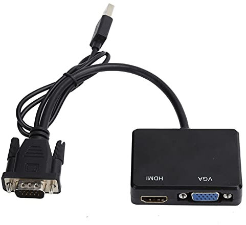 VGA to HDMI Adapter - Dual Display Support, HDMI VGA Splitter for Computer, Monitor, Projector