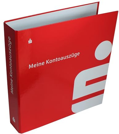 1 x Sparkassen Kontoauszugsordner Finanzordner Bankordner Ordner Aufbewahrungsordner für Kontoauszüge A4