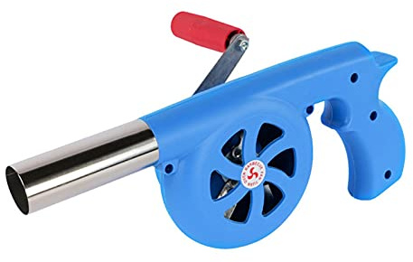 Grillföhn Grillgebläse Handgebläse Grillventilator BBQ Gebläse, Picknick Handkurbel Luftgebläse, Outdoor Camping Tragbare Handkurbel Grillluftgebläse für Grill, Feuerstelle