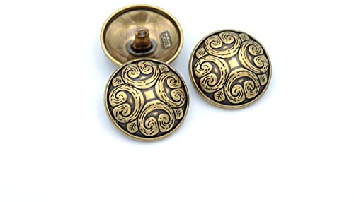 5 Stück Metallknöpfe für Blazer Jacken 4 Löcher Bronze Premium Werkzeuge für Stricken Nähen und DIY
