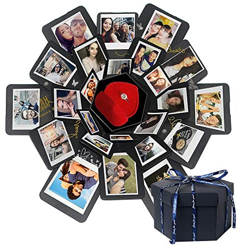 facaio DIY Explosion Überraschungs Box DIY handgemachte Foto Überraschung Explosion Box Liebe Speicher Scrapbooking Geschenk Box für Weihnachten Geburtstag Jubiläum Valentinstag Hochzeitsgeschenk