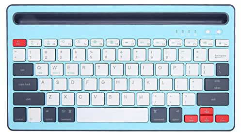 Sxhlseller Tastiera Bluetooth Senza Fili, Tastiera Bluetooth Wireless Portatile, Tastiera Ergonomica Ricaricabile per Tablet con Tasti Silenziosi per Telefoni e Computer (Cielo Blu)