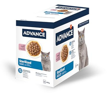 Nourriture Humide pour Chats Stérilisés - À La Dinde - Multipack 12 x 85g