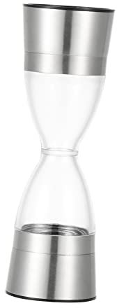 YARNOW Doppelkopf Pfeffermühle Aus Edelstahl Manuell Pfeffer Und Salzmahler Für Küche Grill Camping