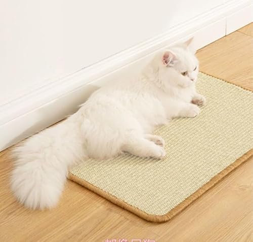 Generisch Kratzbrett für Sofa Katzenkratzmatte Kazte Sisal Kratzmatte Möbelschutz Kratzschutz Weich Eckelschutz Langlebig Kratzpad mit Klettverschluss Kratzpappe Wand Ecke Wandkratzbrett 40x60cm