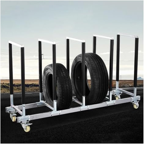 Däckställ Däckhållare Däckorganisatör/garageställ, bilmotorcykeldäckdisplayhållare/hushållare for rullande däck förvaringssystem, fristående däckställ Enkel montering
