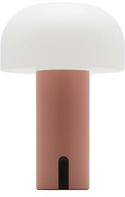 LUUK Studio NUEVO: Lámpara tactil LED en forma de seta de diseño moderno, IP 44 impermeable, adecuada para jardín, larga duración de luz, sin cable y batería recargable, rosa mate