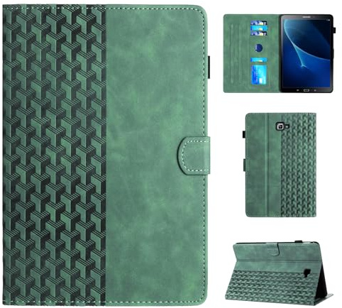 CASAFUNY Hülle für Samsung Galaxy Tab A 10.5 2018,Grün | Multi-Winkel,Folio Schutzhülle mit Auto Schlaf/Wach, Tablette Hülle für Samsung Galaxy Tab A 10.5 Zoll SM-T590/T595