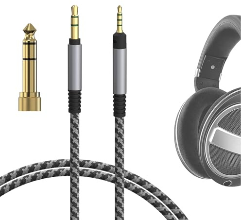 GEEKRIA Audio Cable Compatible with Sennheiser HD 620S/599SE/598/598SE/560S/400PRO/579/569/550/505, 1/8 (3.5mm) to 2.5mm Braided Nylon Replacement Cord (4ft / 1.2 m)