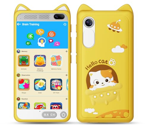 Teléfono Juguete para Niñas, Regalo para Navidad O Cumpleaños, Teléfono Inteligente de Juguete con 210+ Juegos de Puzzle, Móviles Juguetes Electrónicos Educativos