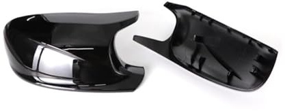 Viviance 1 Paar Auto Rückansicht Seitenmaterial ABS Spiegel Abdeckung Trim kompatibel mit BMW X1 E84 X3 F25 Pre-LCI 2010-2013 - Blak