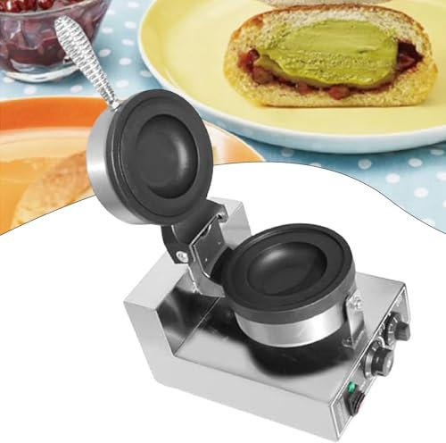 XSDAJSD Piastra elettrica per Waffle, 1200 W, Antiaderente, in Acciaio Inox, per preparare panini e Sandwich, Ideale per Feste in casa (110 V)