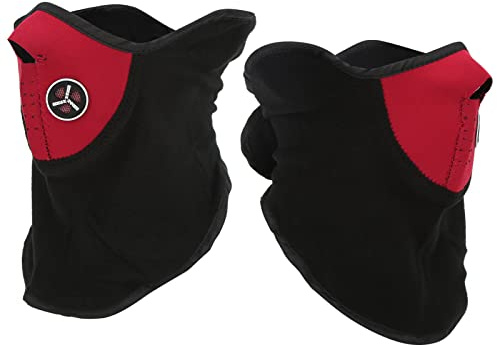 CHICIRIS Masque à moitié du Vent Masque Hiver Chauffement Chaud Couverture de Visage Anti-poussière Anti-poussière avec éVent de Moto pour le Ski de Vélo de Moto (rouge)