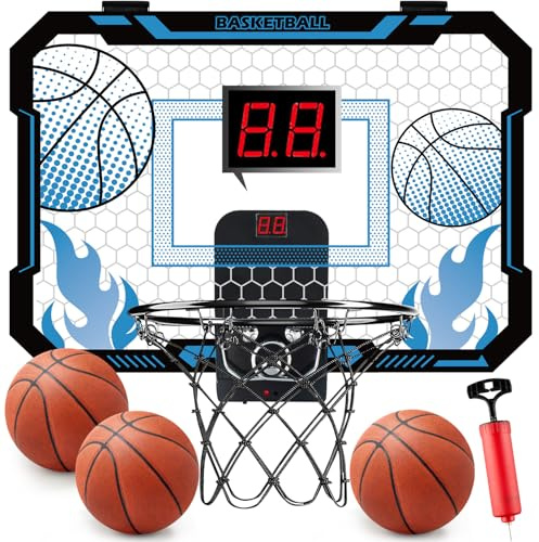 VROGTIK Indoor Basketball Hoop for Kids with Scoreboard | Mini Basketball Hoop with Balls & Pump, Basketball Toys for 3-12 Years Old Boys Girls Basketball Gift for Birthday/Christmas