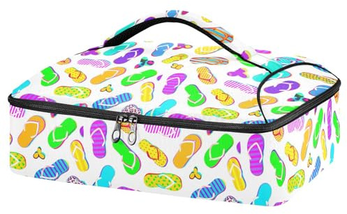 JUMBEAR Borsa termica colorata per alimenti caldi o freddi, per feste potluck, picnic, spiaggia, adatta per pirofile da 22,9 x 33 cm
