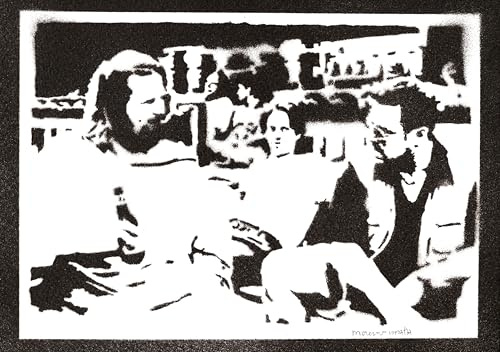 moreno-mata Echtes Handgemachtes Graffiti The Big Lebows... Filme Aesthetic Poster & Kunstdrucke Bilder Plakat Handmade Deko Wandbilder Wohnzimmer Wanddeko Geschenke für Männer und Frauen