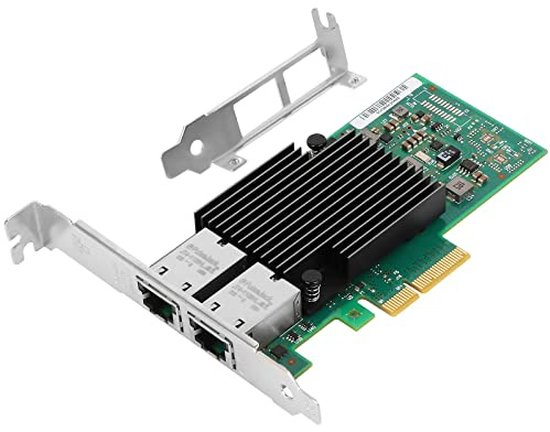 Vogzone 10Gb PCI-E NIC Network Card for Intel X550-T2,2.5GbE/5GbE/10GbE Copper Dual RJ45 Ports,with Intel ELX550AT2 Chip,10GbE PCI Express 3.0 X4 Ethernet Adapter Support Windows/Linux/VMware