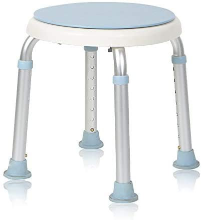 Froadp 360° Drehbarer Duschhocker 36-51cm Höhenverstellbar Duschstuhl Anti-Rutsch Badhocker Aluminium Badestühle Tragbare Badewannensitz Badezimmerhocker für Senioren & Schwangere