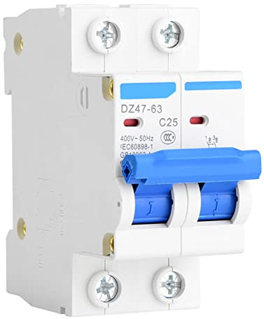 25A Leitungsschutzschalter 2P 400V AC Leckage Schutz Luftschalter