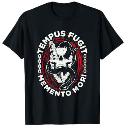 Tempus Fugit Memento Mori - Cráneo con Frase Latina Camiseta
