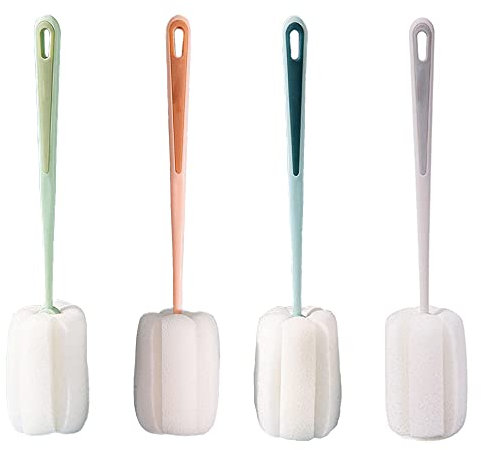 4PCS Nettoyage de la Tasse en Verre éponge Nettoyage éponge Brosse Souple Éponge Goupillon Utilisé matériaux sûrs et Non Toxiques pour Nettoyage Verres à café Pot à Lait Tasses Bouteille de vin