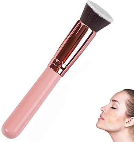 Olakin Rose Gold Foundation Brush, Soft Synthetic Fibres, Ideal for Creamy, Powdery or Liquid Foundation