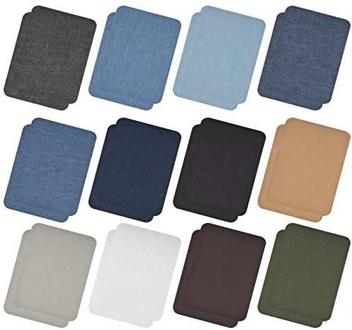 Naapesi 24 Pièces Patch Thermocollant, Réparation de Vêtements pour Jean, T-Shirt, Sacs, Jupe - Pour Enfant et Adulte