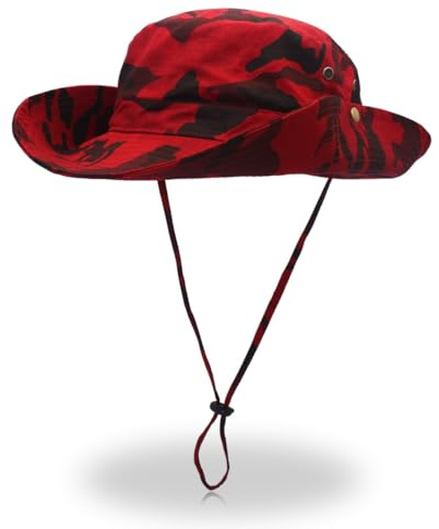 Magracy Herren-Sonnenhut, Tarnmuster, LSF 50+, breite Krempe, UV-Schutz, Safari-Hut, Unisex
