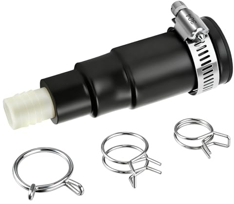 Dreyoo 1 Set Dishwasher Drain Hose Adapter Compatible with Insinkerator Garbage Disposals, Dishwasher Hose Connector Include Inlet Connector, Clamp and Spring Clamps