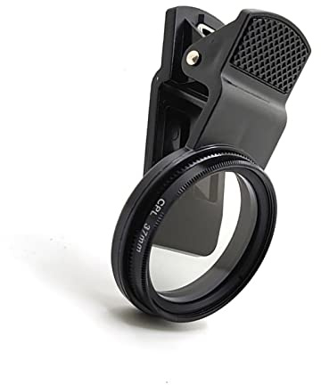 Filtre Polarisant pour Téléphone Portable 37 Mm CPL, Conception à Clipser, Traitement Fin, Protection de L'objectif, Clip à Trou fileté en Métal pour éliminer la Lumière