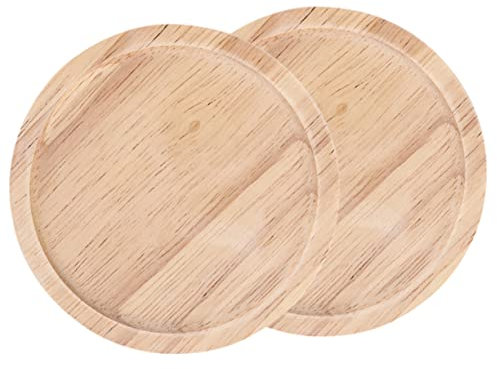 ABOOFAN 2stücke Holz Tassenuntersetzer Rustikale Schreibtischuntersetzer Hitzebeständige Getränkeuntersetzer Zum Schutz Der Tischplatte Couchtischzubehör