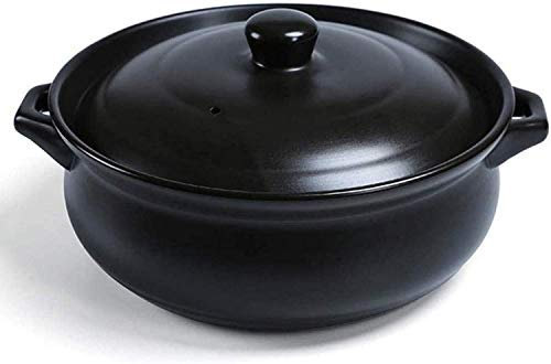 CRBUDY Cazuelas Cazuela De Barro Olla para Estofado De Terracota Cazuela De Cerámica Olla De Barro para Cocinar: Buen Efecto De Aislamiento Multiusos Fácil De Limpiar (y Capacidad 7,35 L)